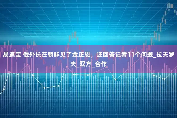 易速宝 俄外长在朝鲜见了金正恩，还回答记者11个问题_拉夫罗夫_双方_合作