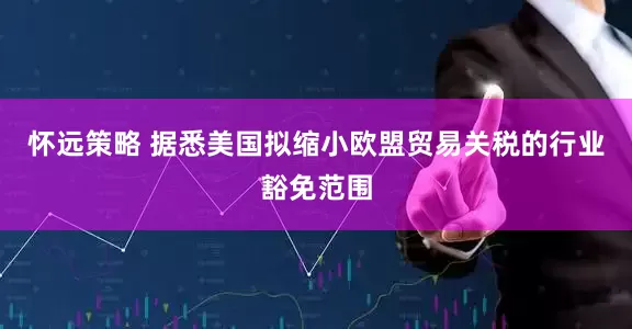 怀远策略 据悉美国拟缩小欧盟贸易关税的行业豁免范围